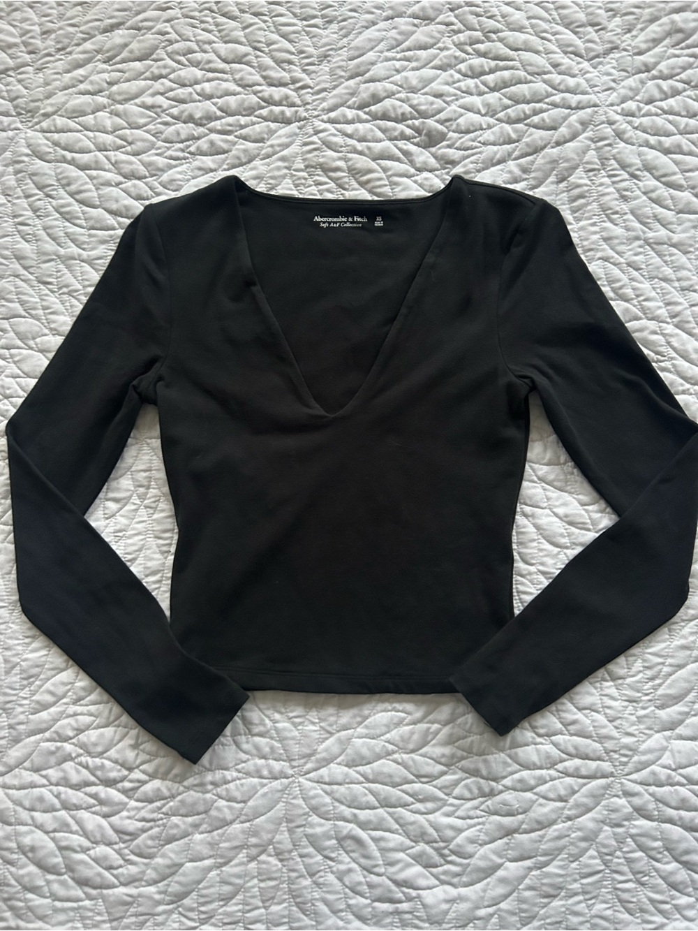 Abercrombie & Fitch Soft Collection Long Sleeve Black XS Excellent Condition